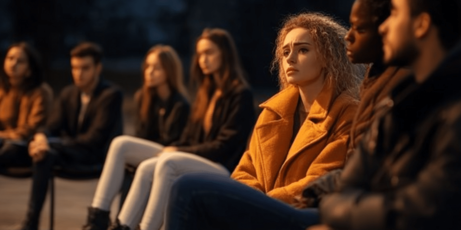 a woman with persistent depressive disorder feeling disconnected from her friends
