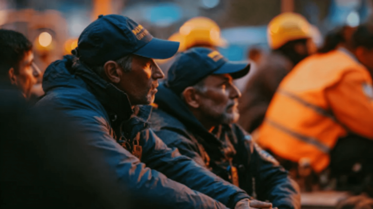 first responders taking a moment to rest after a tough call